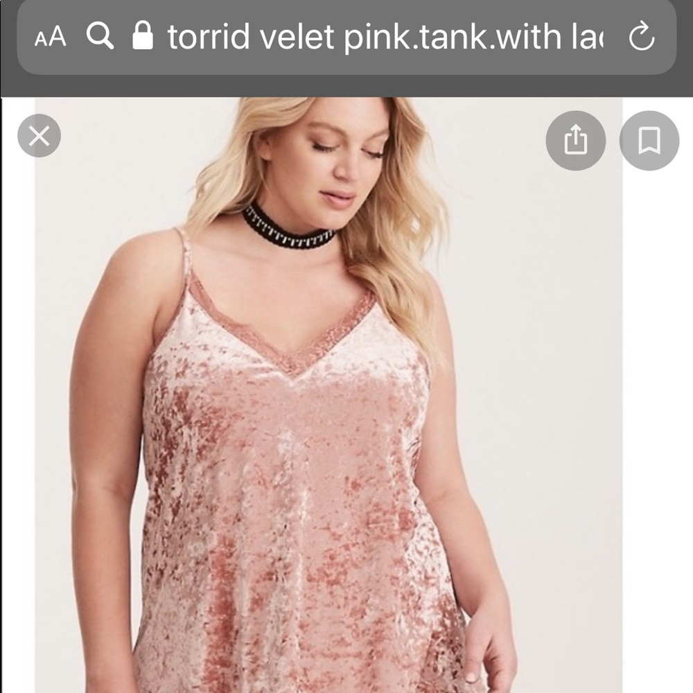 Torrid crushed velvet tank